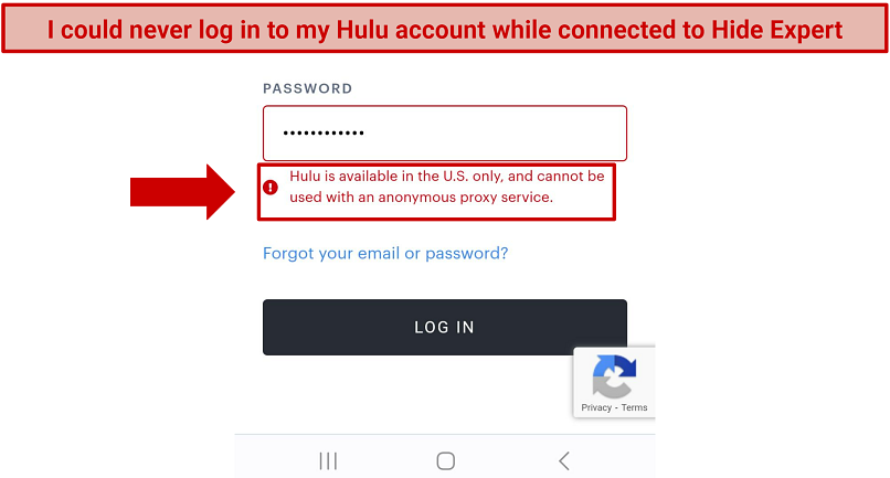 Blocked By: Disney+, Hulu, HBO Max, and Amazon Prime Video